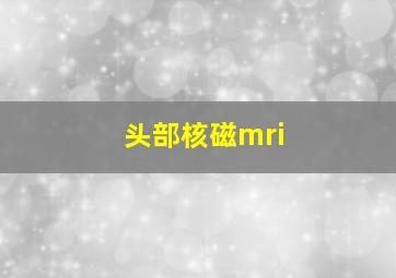 头部核磁mri