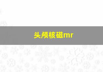 头颅核磁mr