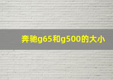 奔驰g65和g500的大小