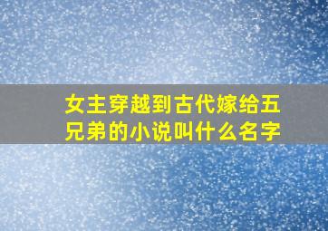 女主穿越到古代嫁给五兄弟的小说叫什么名字