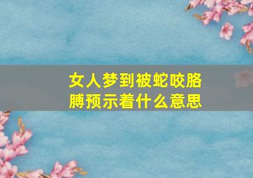 女人梦到被蛇咬胳膊预示着什么意思