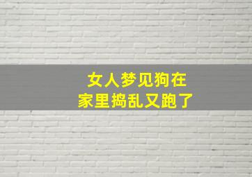 女人梦见狗在家里捣乱又跑了