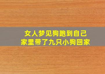 女人梦见狗跑到自己家里带了九只小狗回家