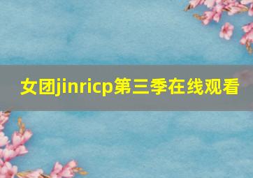 女团jinricp第三季在线观看