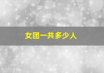 女团一共多少人