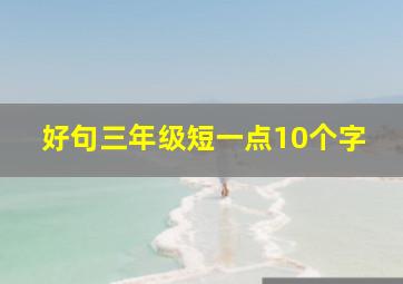 好句三年级短一点10个字