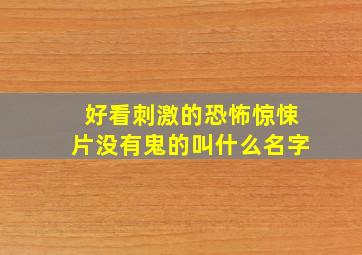 好看刺激的恐怖惊悚片没有鬼的叫什么名字