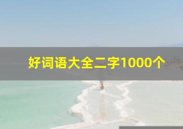 好词语大全二字1000个