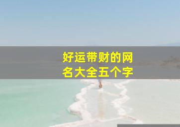 好运带财的网名大全五个字