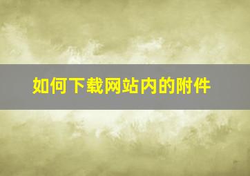 如何下载网站内的附件