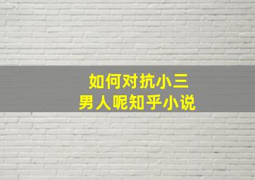 如何对抗小三男人呢知乎小说