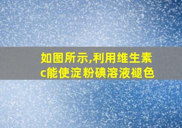 如图所示,利用维生素c能使淀粉碘溶液褪色