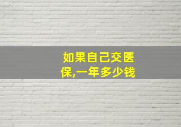 如果自己交医保,一年多少钱