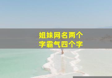 姐妹网名两个字霸气四个字