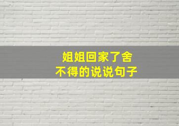 姐姐回家了舍不得的说说句子