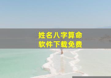 姓名八字算命软件下载免费