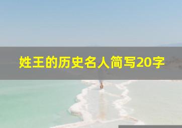 姓王的历史名人简写20字