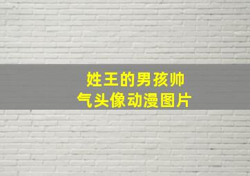 姓王的男孩帅气头像动漫图片