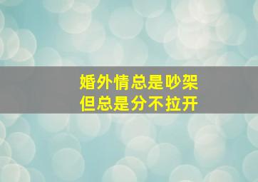 婚外情总是吵架但总是分不拉开