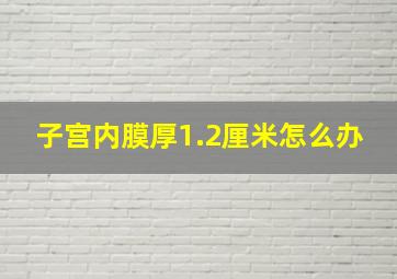 子宫内膜厚1.2厘米怎么办