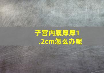 子宫内膜厚厚1.2cm怎么办呢