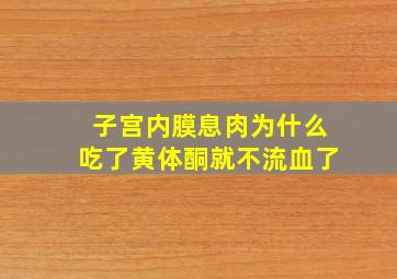 子宫内膜息肉为什么吃了黄体酮就不流血了