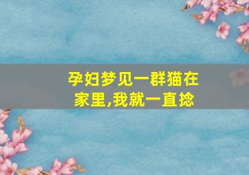 孕妇梦见一群猫在家里,我就一直捻