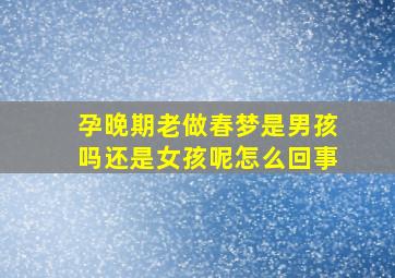 孕晚期老做春梦是男孩吗还是女孩呢怎么回事