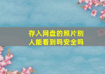 存入网盘的照片别人能看到吗安全吗