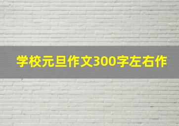 学校元旦作文300字左右作