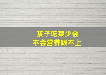 孩子吃菜少会不会营养跟不上