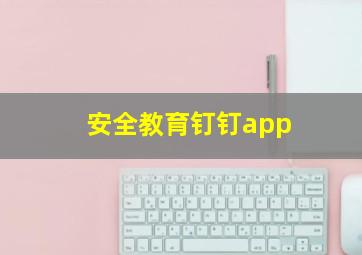 安全教育钉钉app