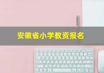 安徽省小学教资报名