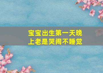 宝宝出生第一天晚上老是哭闹不睡觉