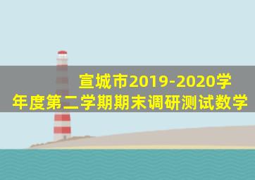 宣城市2019-2020学年度第二学期期末调研测试数学