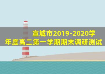 宣城市2019-2020学年度高二第一学期期末调研测试