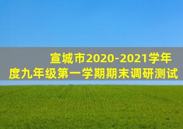 宣城市2020-2021学年度九年级第一学期期末调研测试