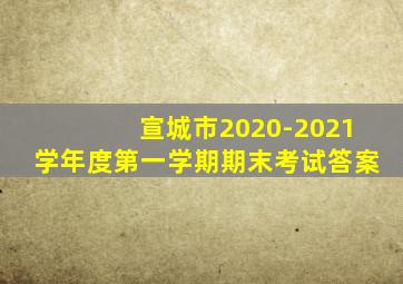 宣城市2020-2021学年度第一学期期末考试答案