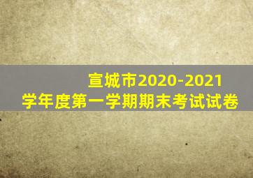 宣城市2020-2021学年度第一学期期末考试试卷