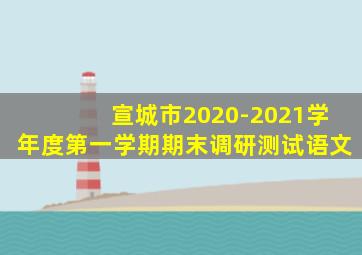 宣城市2020-2021学年度第一学期期末调研测试语文