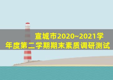 宣城市2020~2021学年度第二学期期末素质调研测试