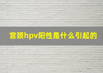 宫颈hpv阳性是什么引起的