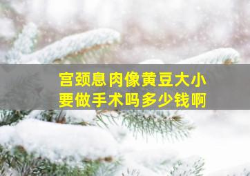 宫颈息肉像黄豆大小要做手术吗多少钱啊