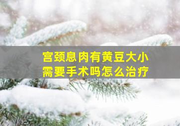 宫颈息肉有黄豆大小需要手术吗怎么治疗