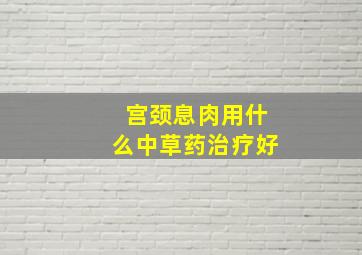 宫颈息肉用什么中草药治疗好