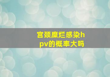 宫颈糜烂感染hpv的概率大吗