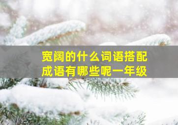 宽阔的什么词语搭配成语有哪些呢一年级