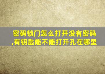 密码锁门怎么打开没有密码,有钥匙能不能打开孔在哪里