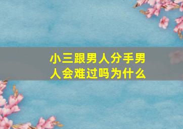 小三跟男人分手男人会难过吗为什么