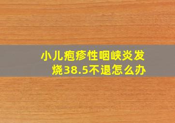 小儿疱疹性咽峡炎发烧38.5不退怎么办